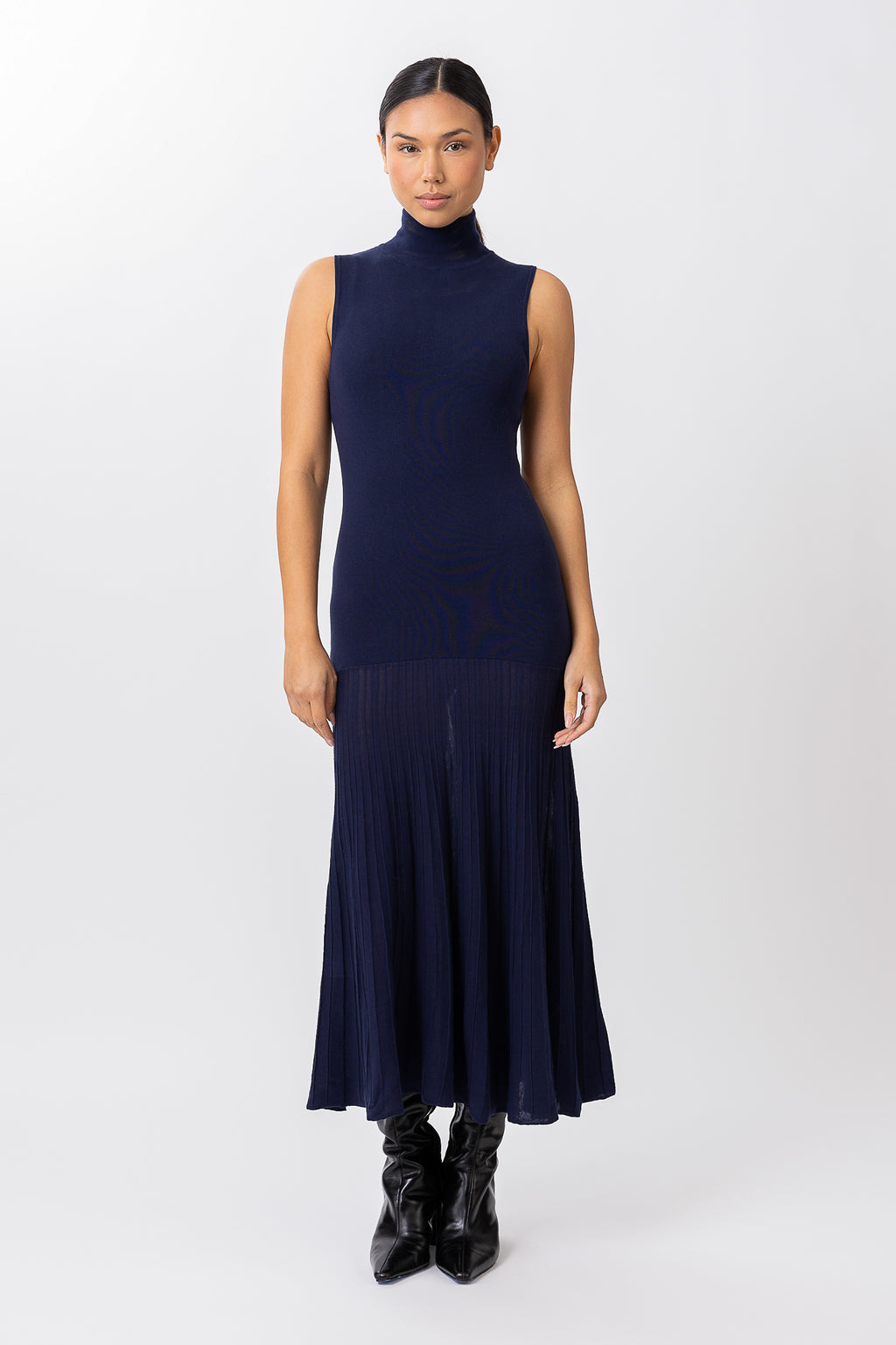 plus size long a line dresses Plus Off Shoulder 3/4 Sleeves Sequin A Line Dress Black / 4XL main image 0