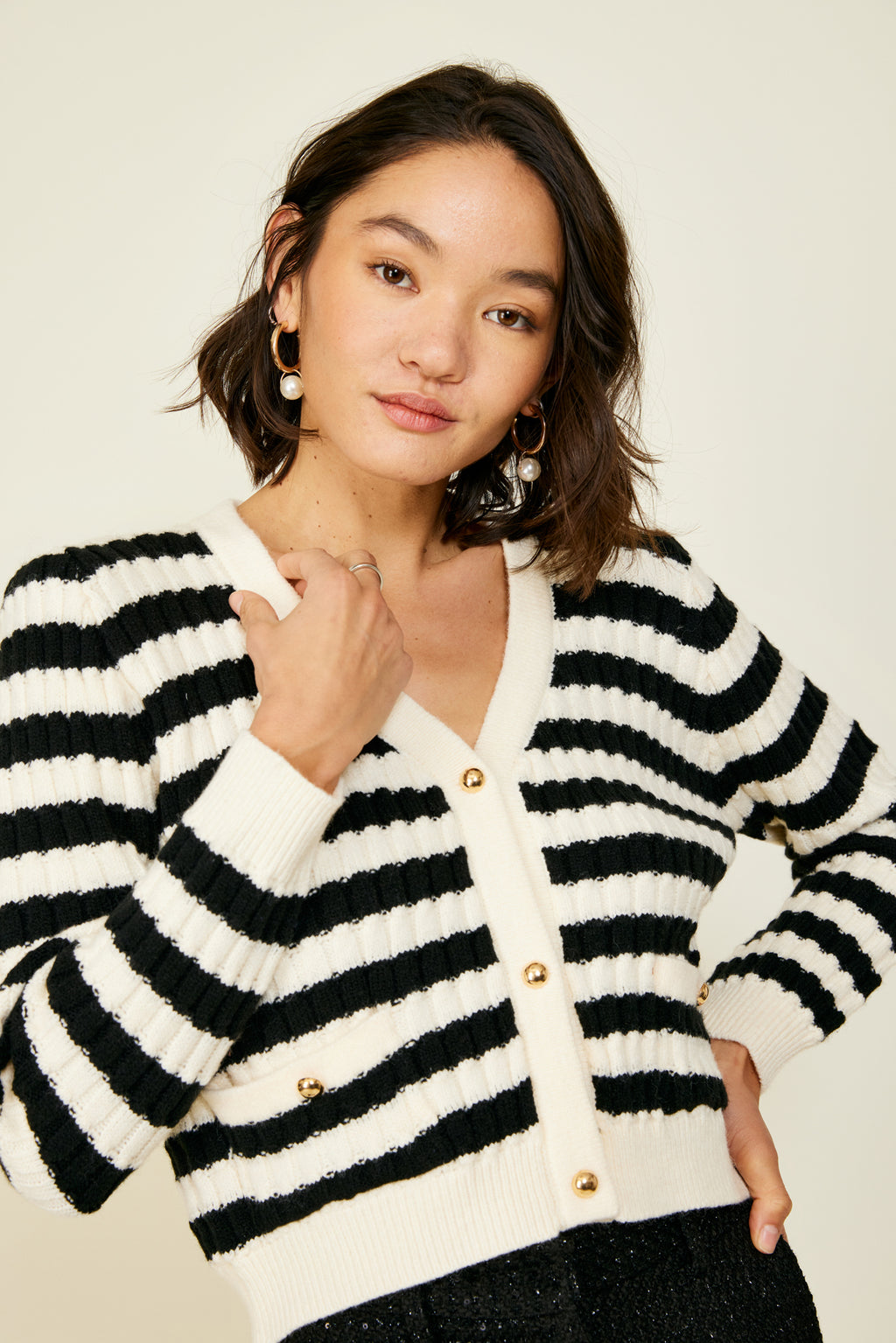 Laurel Cardigan Line Dot laurel-cardigan-line-dot