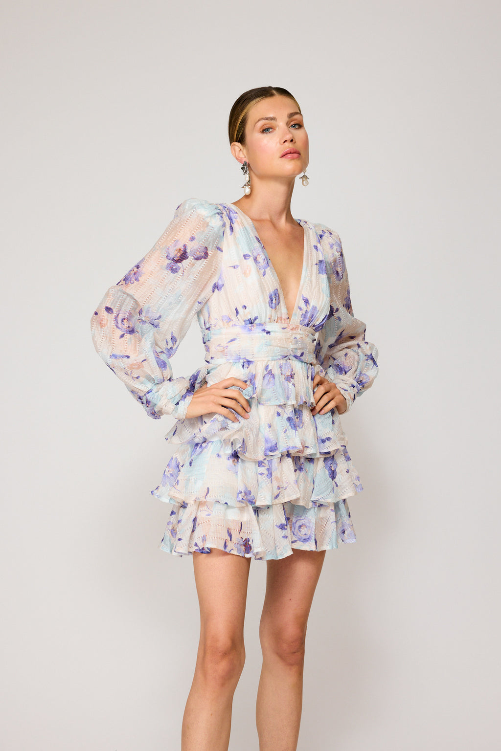 line and dot fleur dress Line + Dot Fleur Mini Tiered Dress