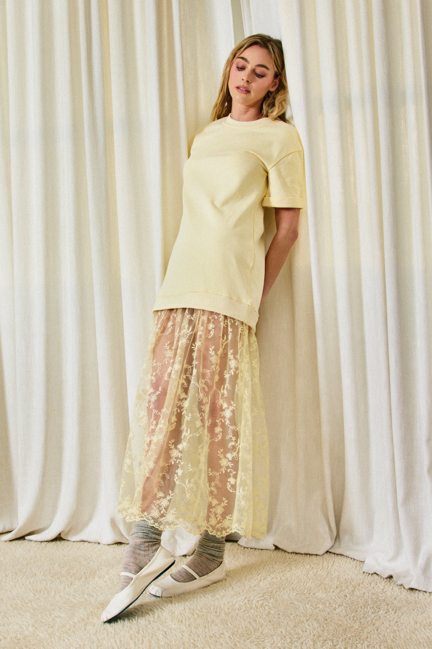 mixed media dress Draper James Celeste Mixed Media Dress