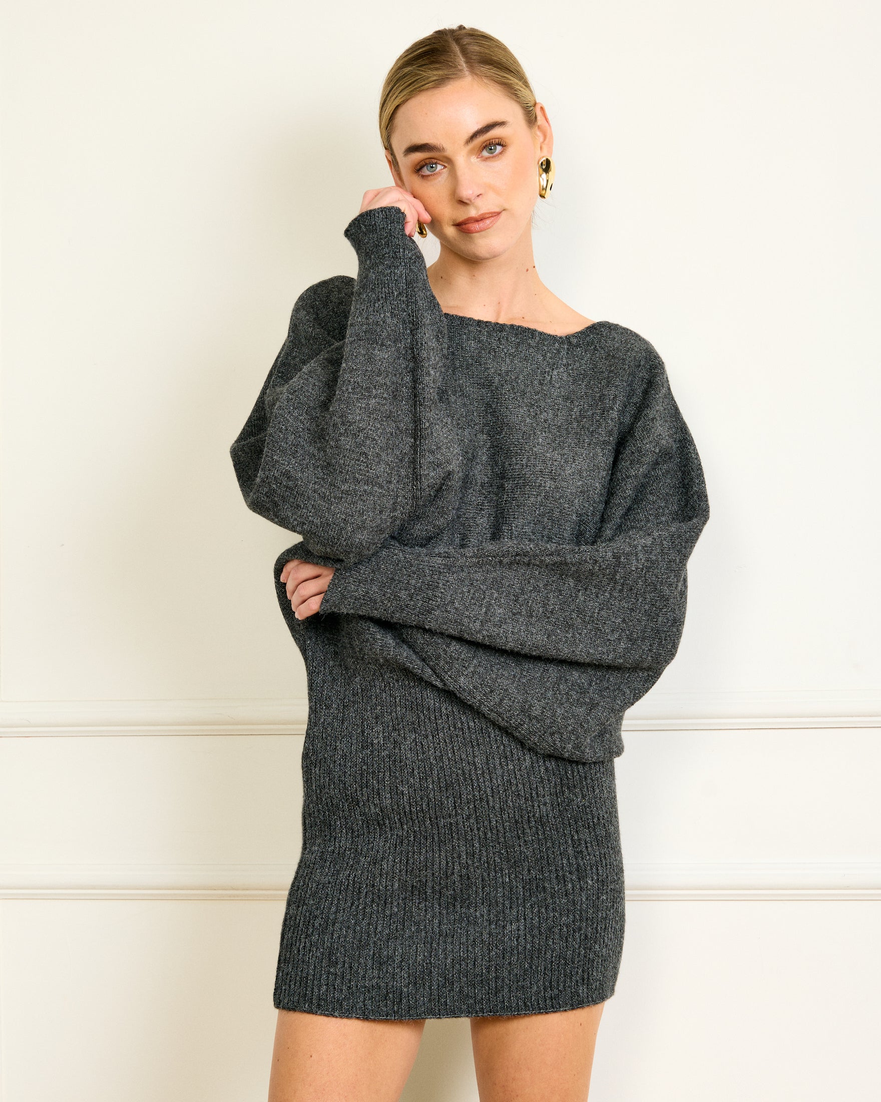 SHORE SWEATER MINI DRESS SHORE SWEATER MINI DRESS