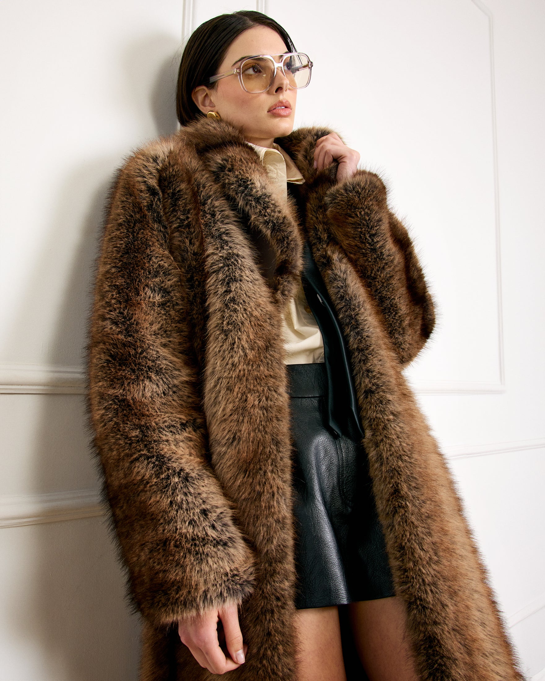 Cairo faux fur coat – Line & Dot
