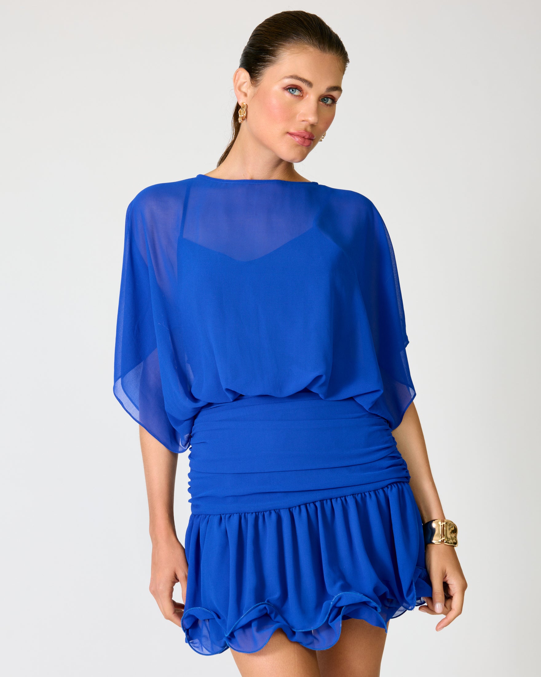 azure blue dress Azure coast mini dress – Line & Dot