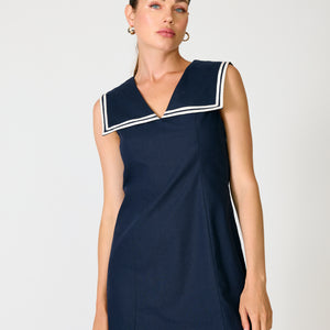 blue anchor dress Unique Vintage 1950s Style Navy & White Anchor Cap Sleeve Sweetheart Swing  Dress
