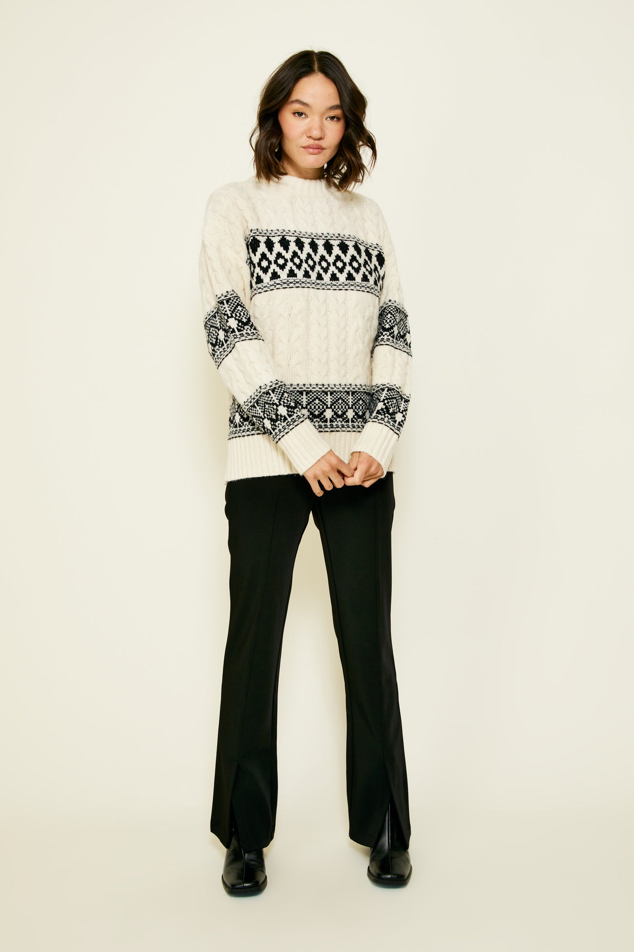 Line and Dot ivory sweater XS NWT outlet $99