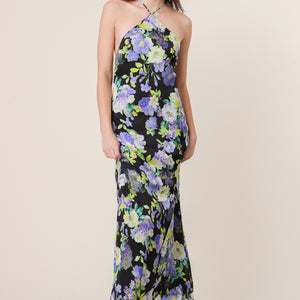Bloom halter neck maxi Line & Dot Bloom halter neck maxi Line & Dot