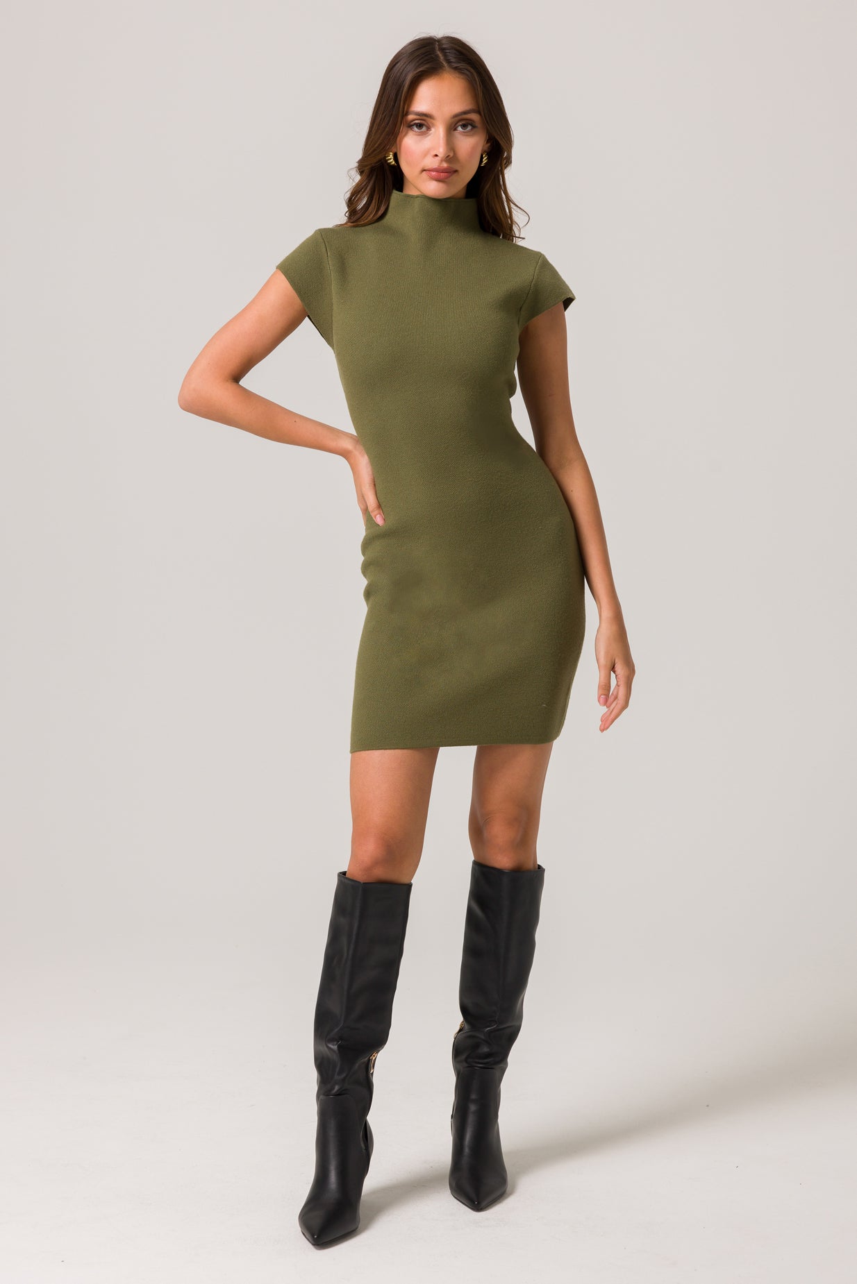 RUMI MINI DRESS OLIVE