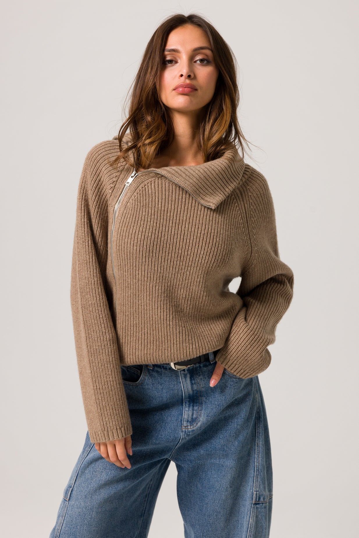 BASSETT ZIPPER SWEATER