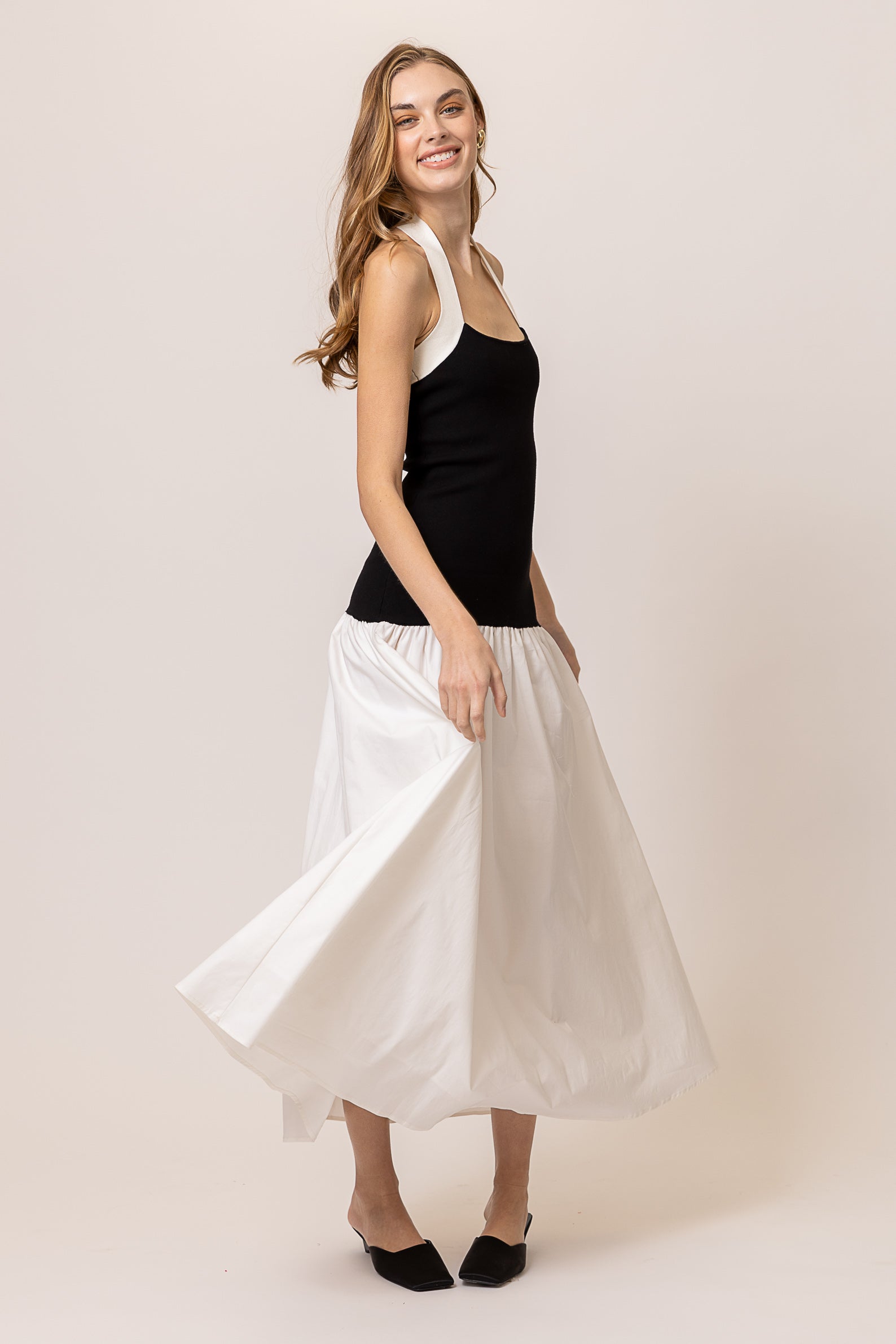 Kohl mix-media maxi dress Line & Dot Kohl mix-media maxi dress Line & Dot