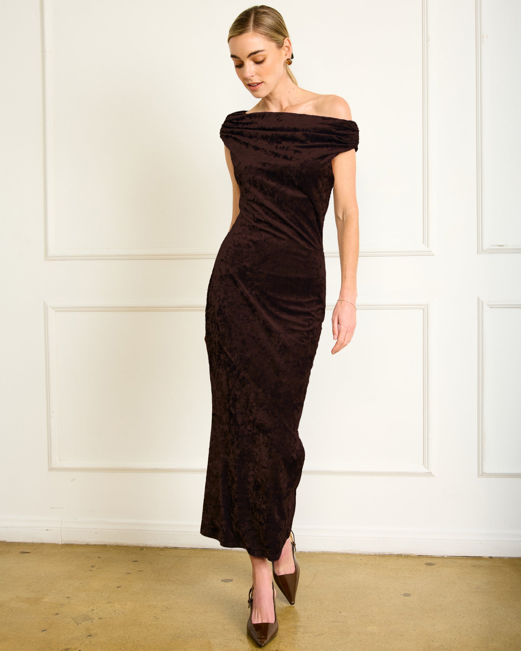 Brylie velvet maxi dress – Line & Dot