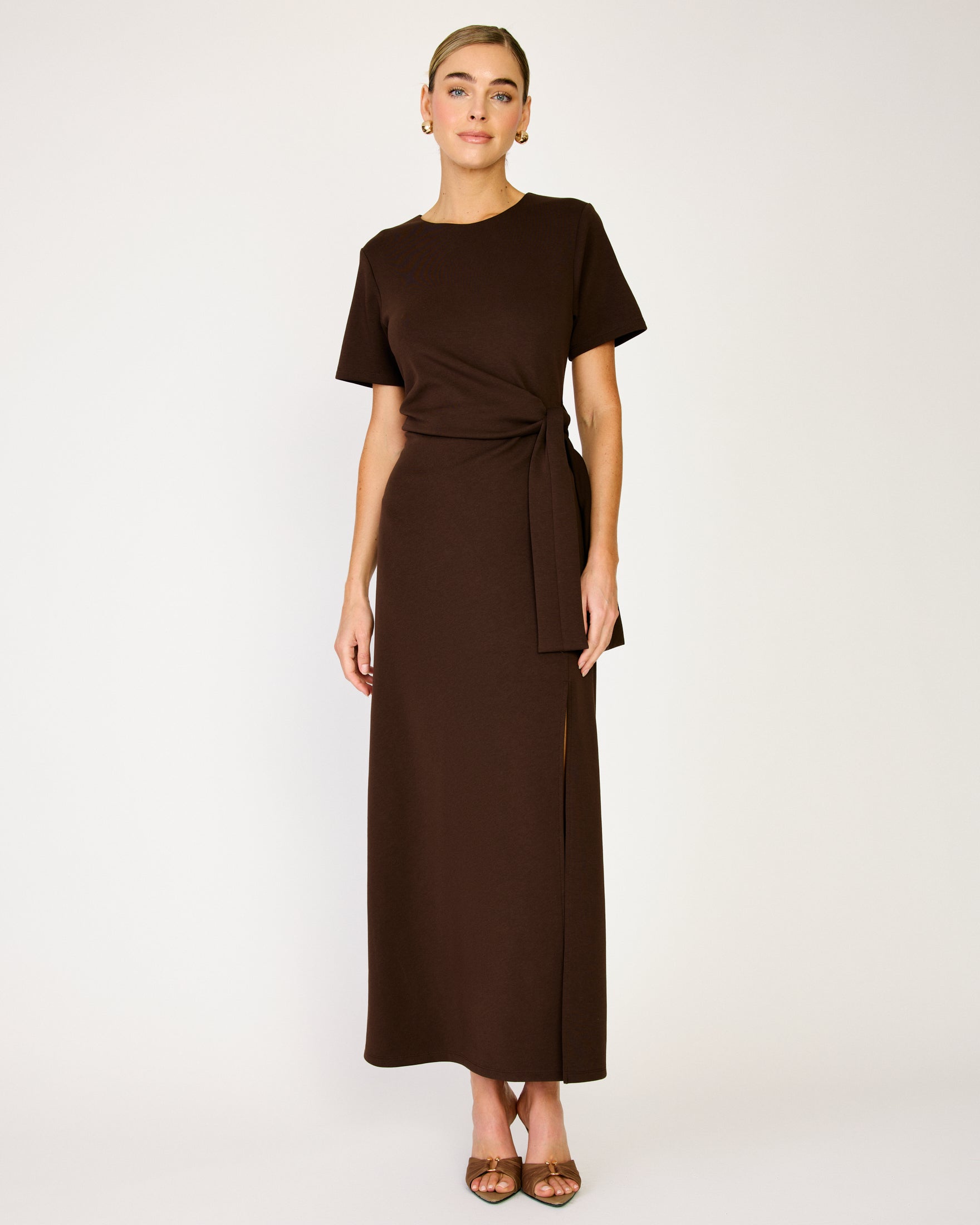 brown a line dress Coen maxi dress1.31 – Line & Dot