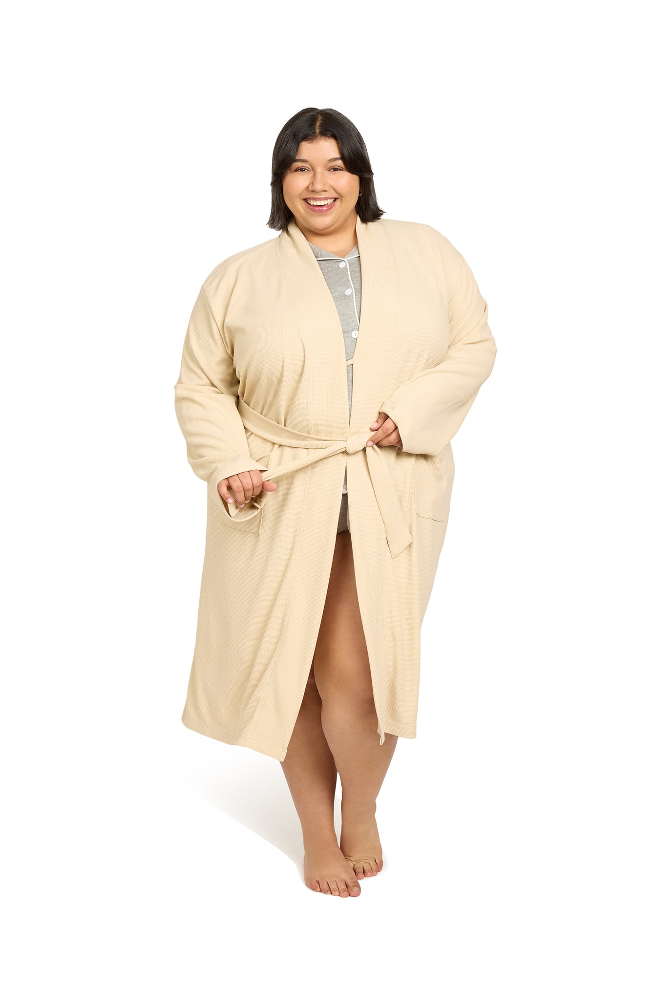 WAFFLE KNIT ROBE