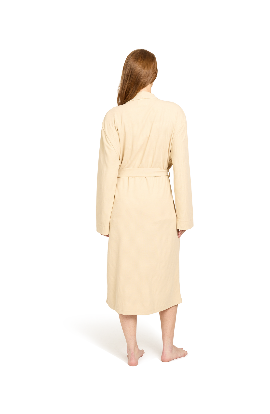 Waffle knit robe Line Dot