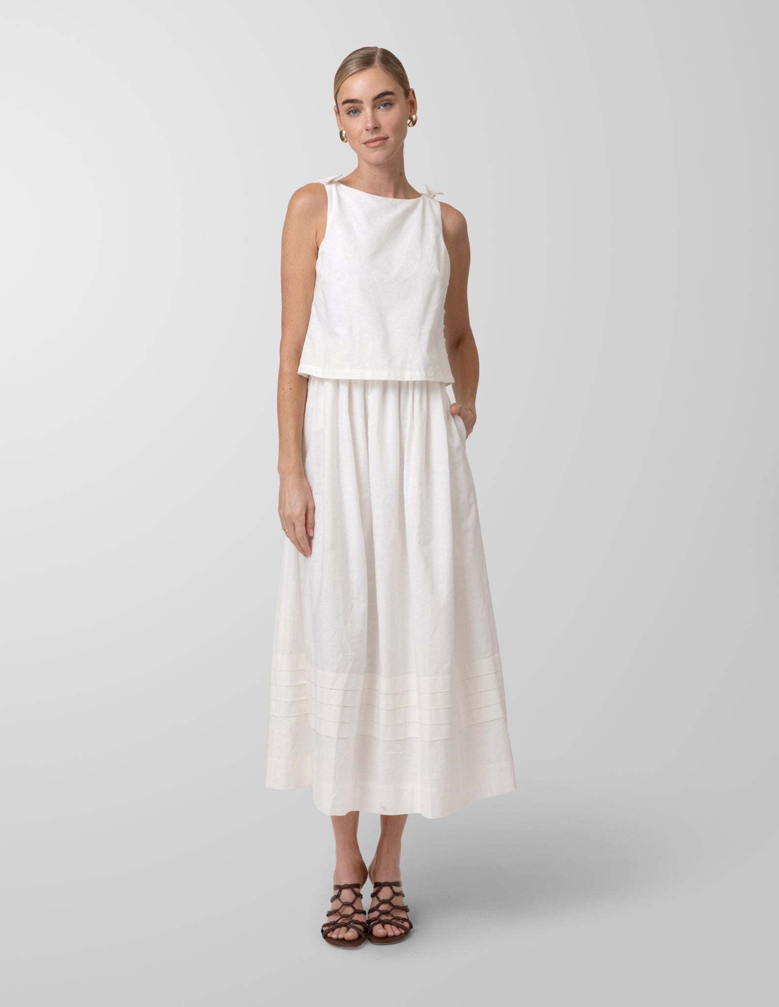 chinese dress ladies MAYA MAXI SWEATER DRESS – Line & Dot main image 1