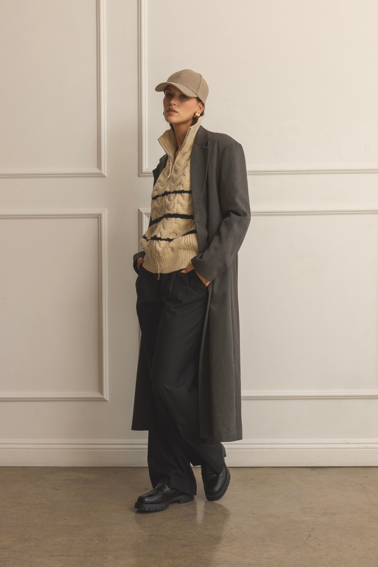 ジャケット・アウター Slim Line Long Tailored Jacket SMILE ORCHID（スマイルオーキッド） ジャケット テーラードジャケット