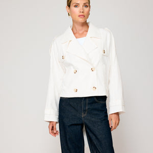 BENDETTA CROP TRENCH JACKET