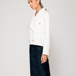 BENDETTA CROP TRENCH JACKET