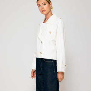 BENDETTA CROP TRENCH JACKET