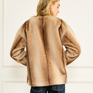 THE CITY FAUX FUR JACKET