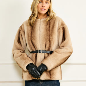 THE CITY FAUX FUR JACKET