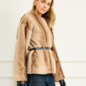 THE CITY FAUX FUR JACKET