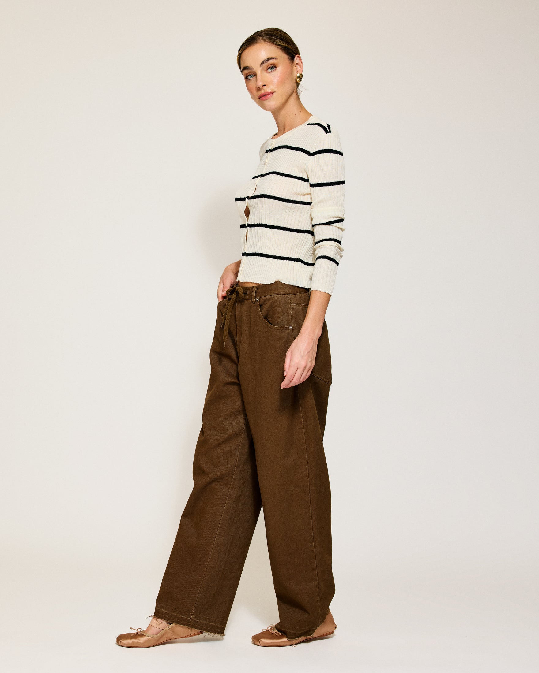 【美品】HYEON carrot pants (dot) / navy 美品】HYEON carrot pants (dot) / navy