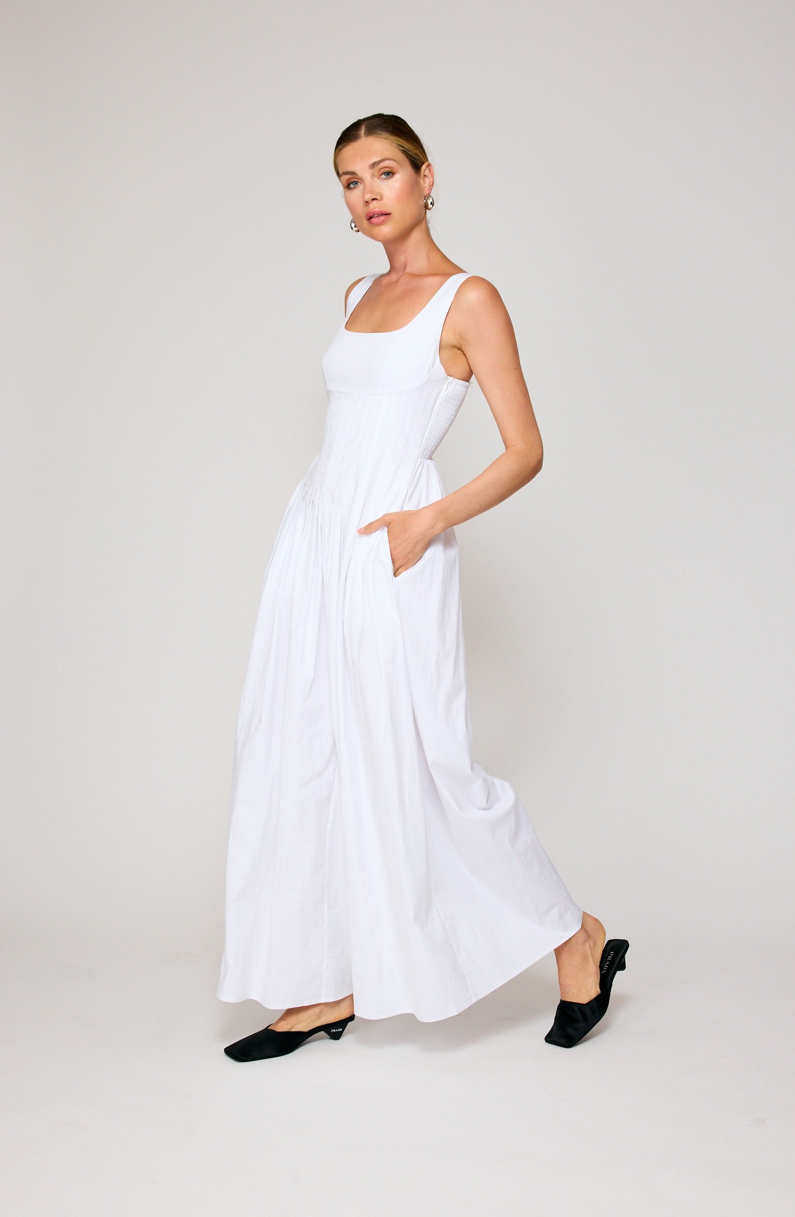 pleated jumpsuit dress Fuchsia Collared Pleated Jumpsuit 4 / Short
