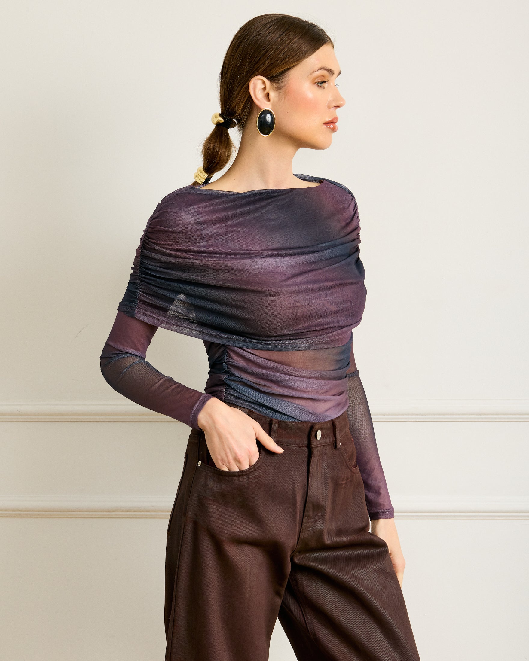 トップス Lina Cinq a Sept Lina Surplice Slim-Fit Long-Sleeve Top | Neiman