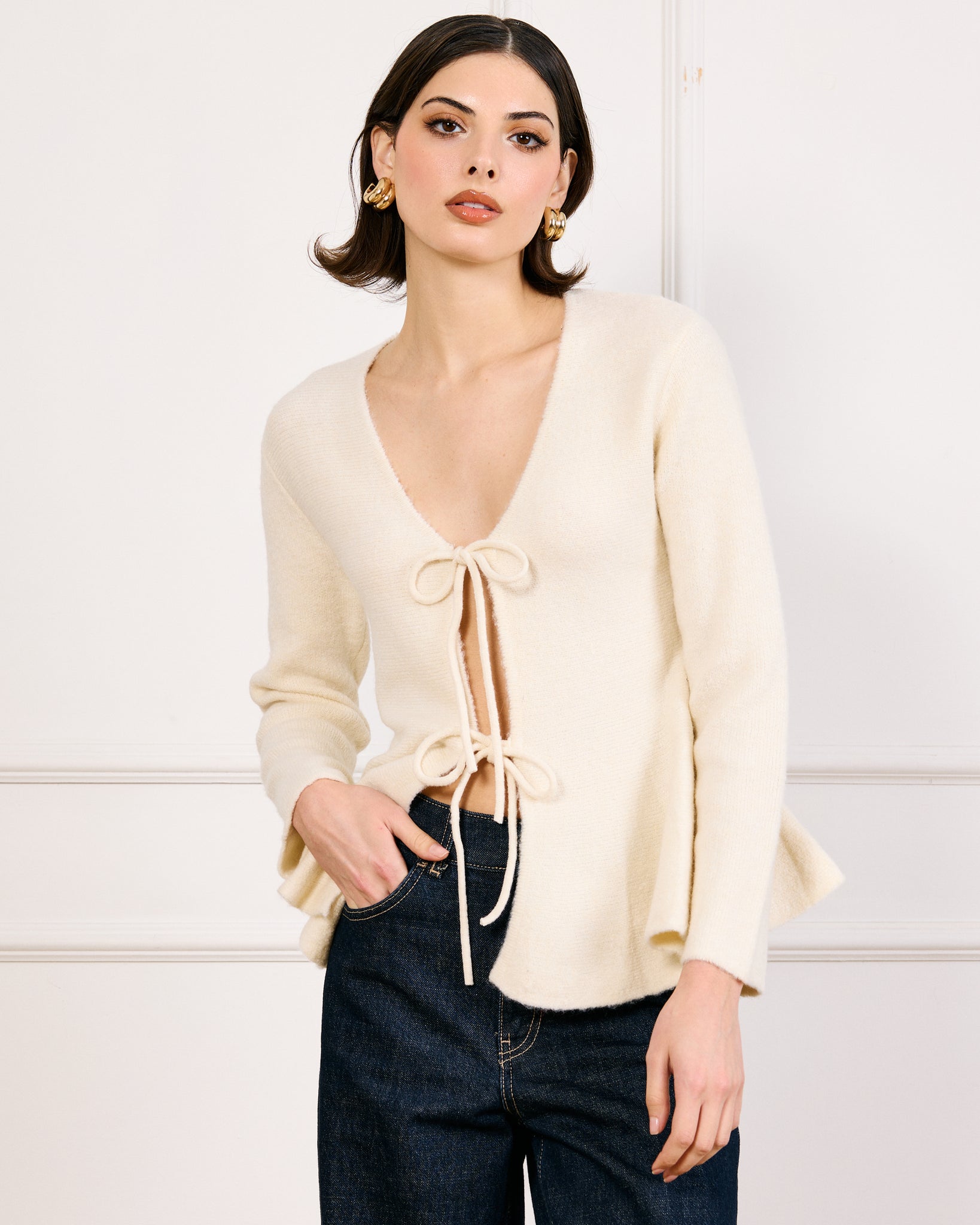 LUNETTE TIED SWEATER