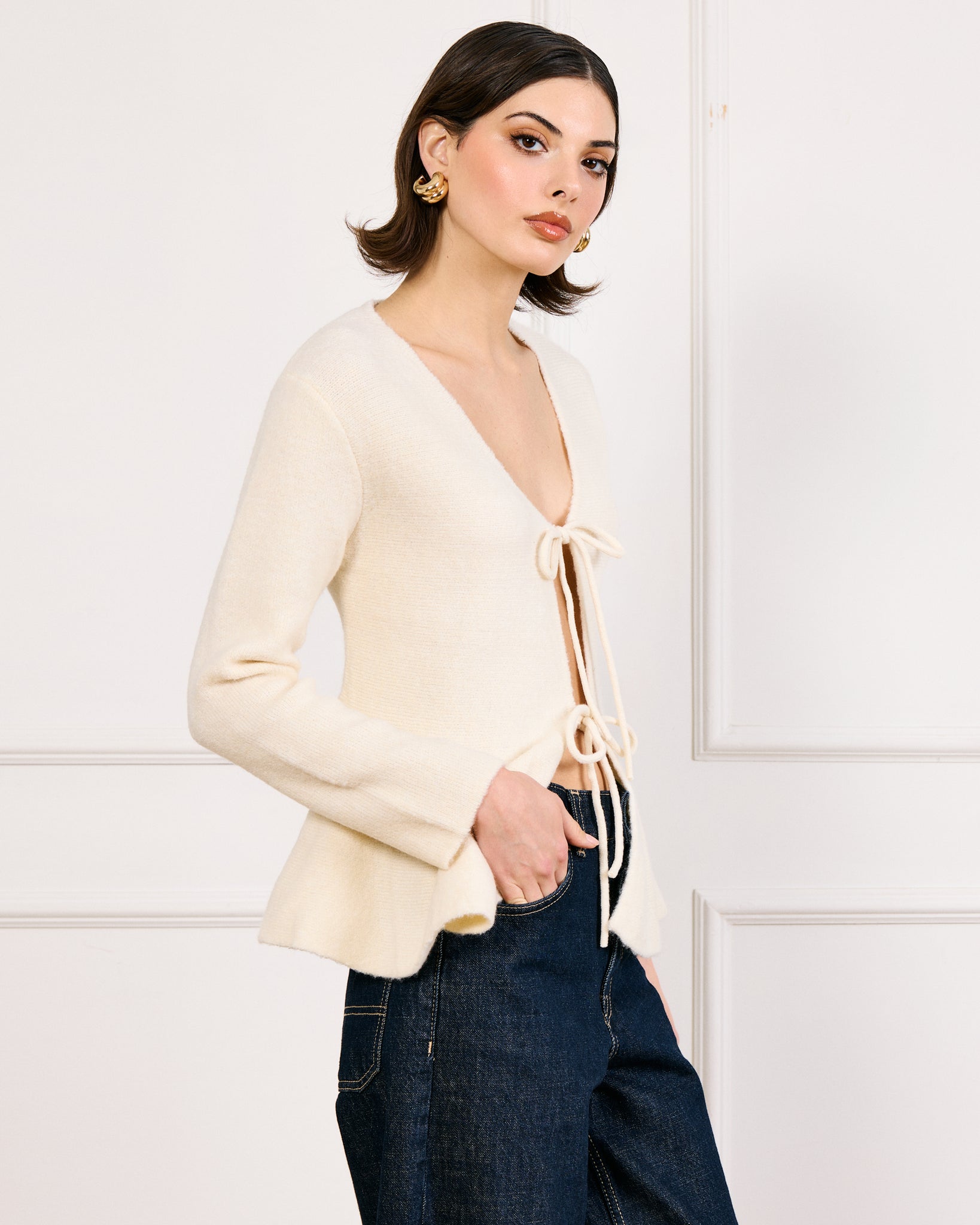 LUNETTE TIED SWEATER