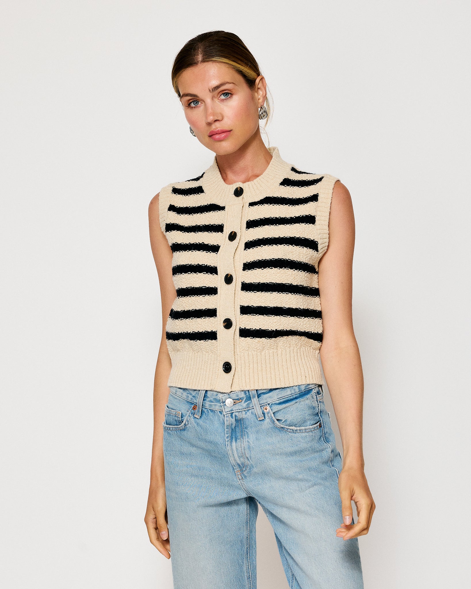 MIRI STRIPED SWEATER VEST