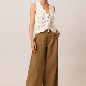 ALEZA TIED SWEATER VEST