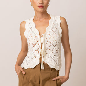 ALEZA TIED SWEATER VEST