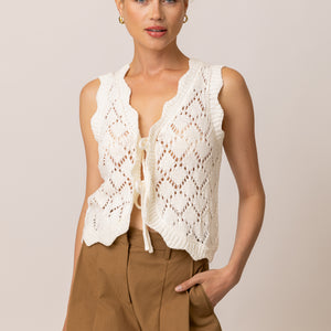 ALEZA TIED SWEATER VEST