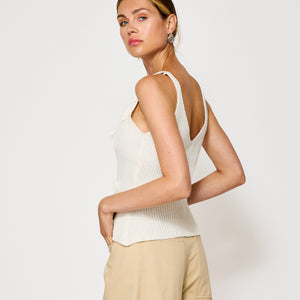 LARA ROSETTE DETAILED SLEEVELESS TOP