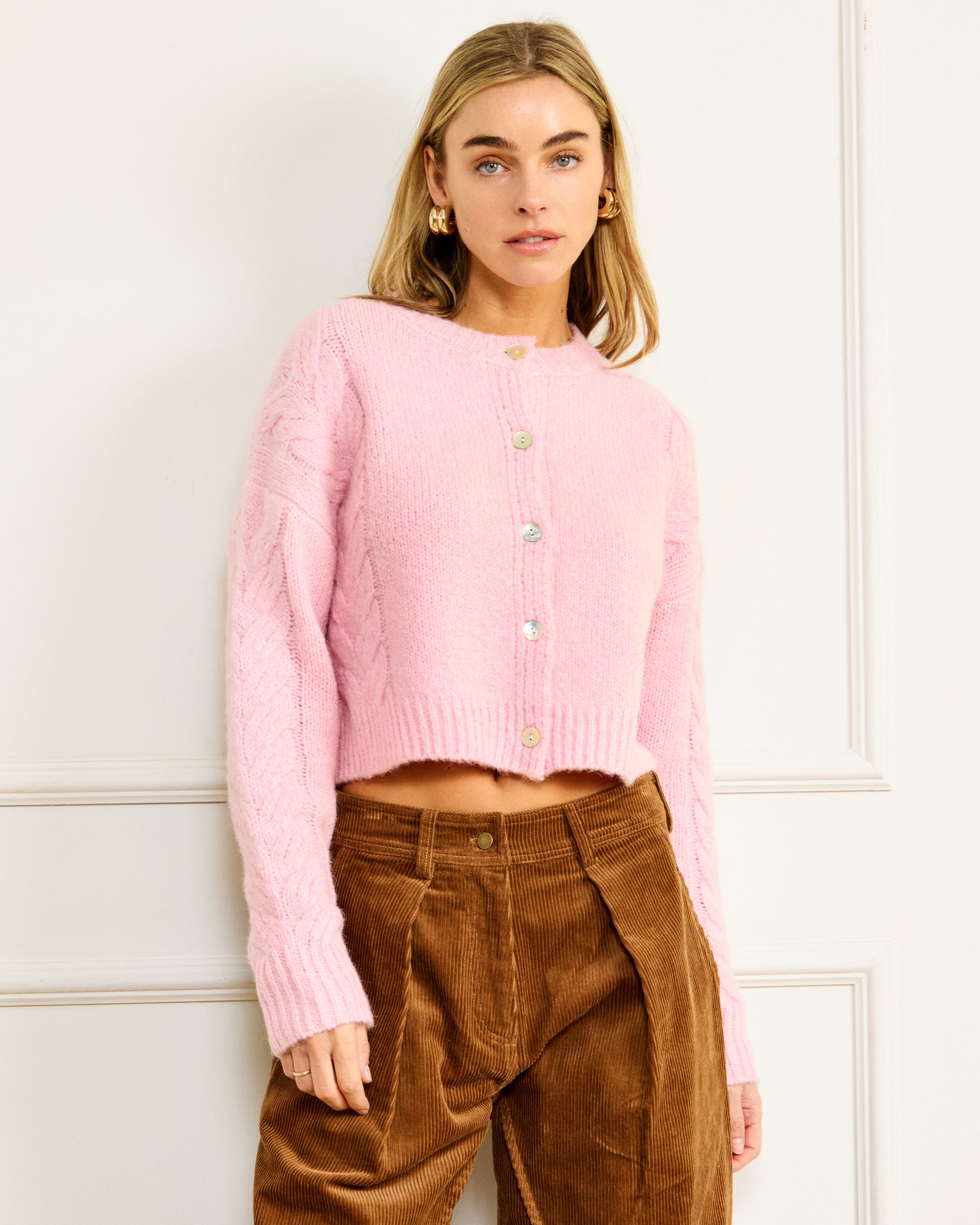 トップス 3D DOT HALF SLEEVE KNIT CARDIGAN Women's Cardigans: Knit, V-Neck & More - Suzanne's Fashions