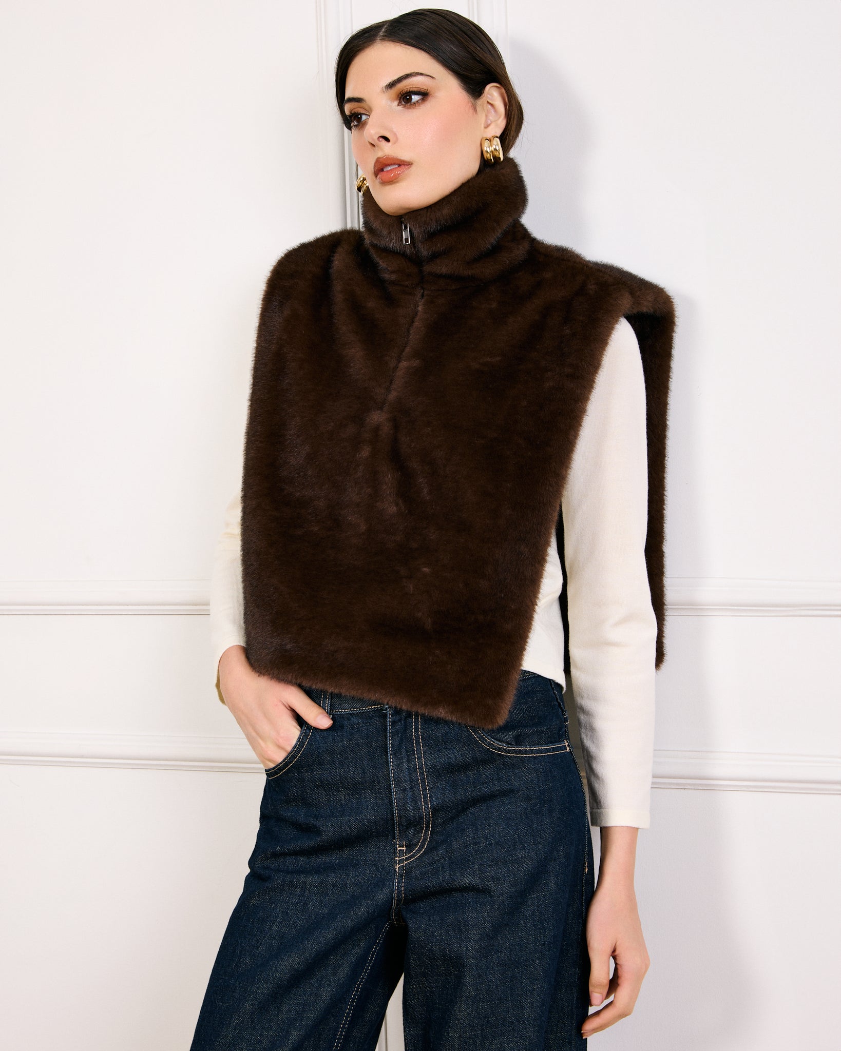 DANE FAUX FUR TOP