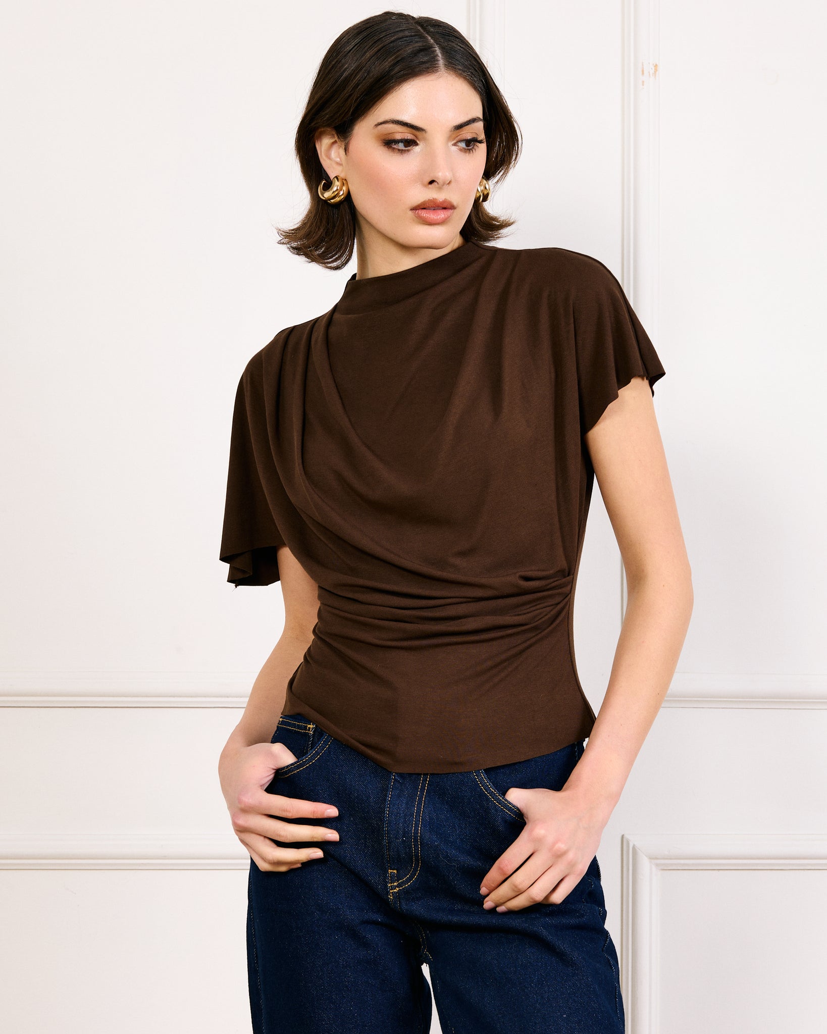LIOR DRAPED TOP