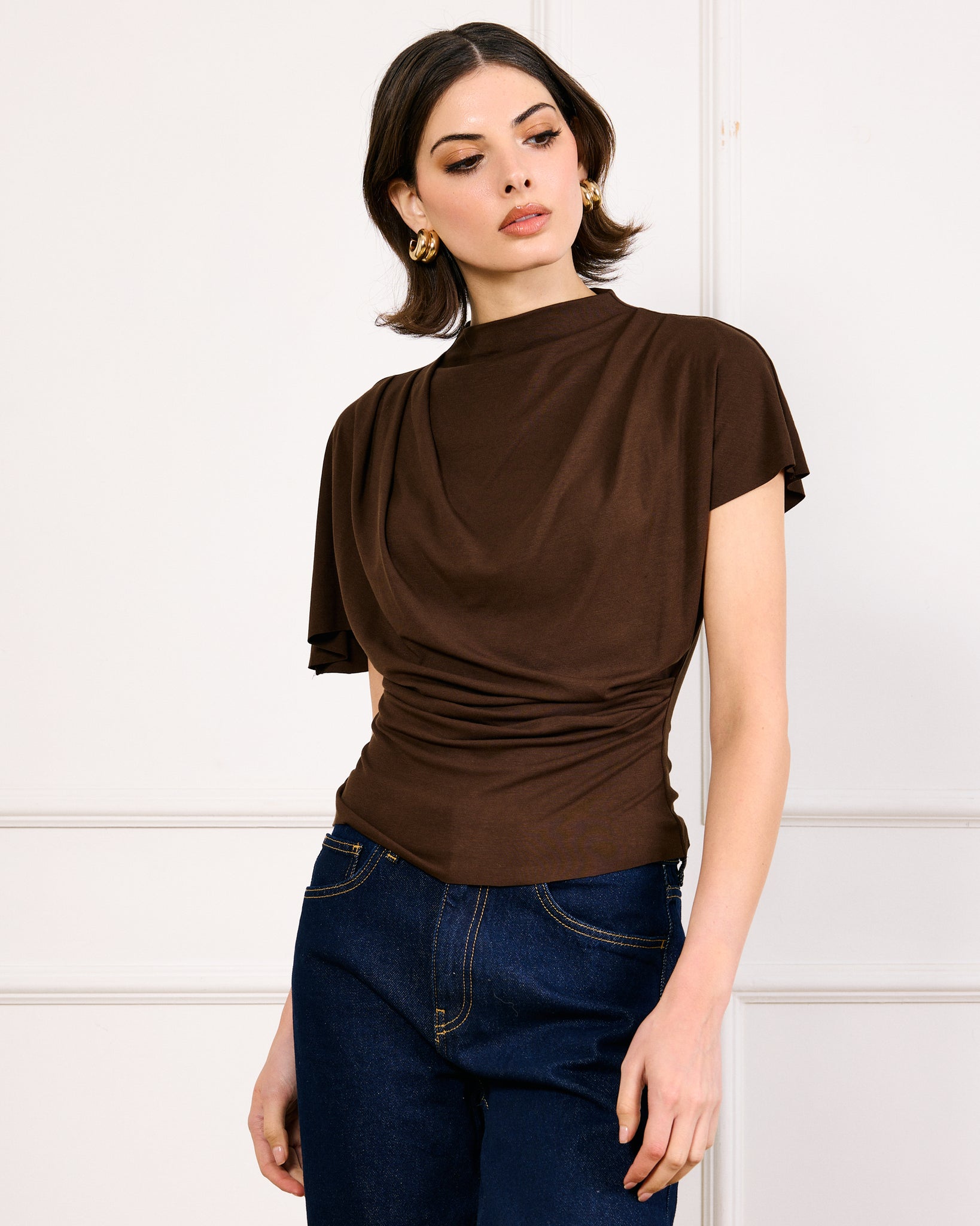 LIOR DRAPED TOP