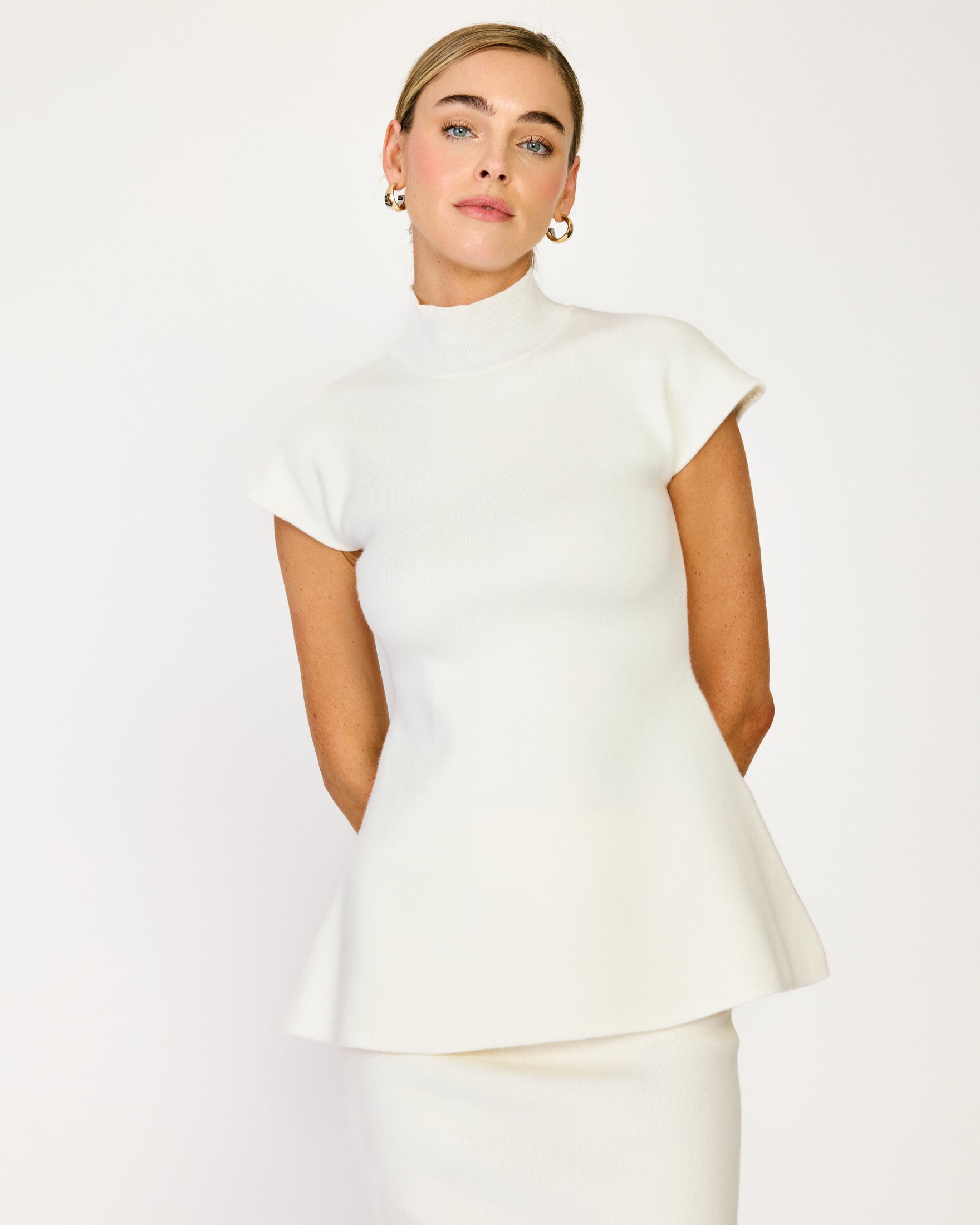 Druna knit peplum top – Line & Dot