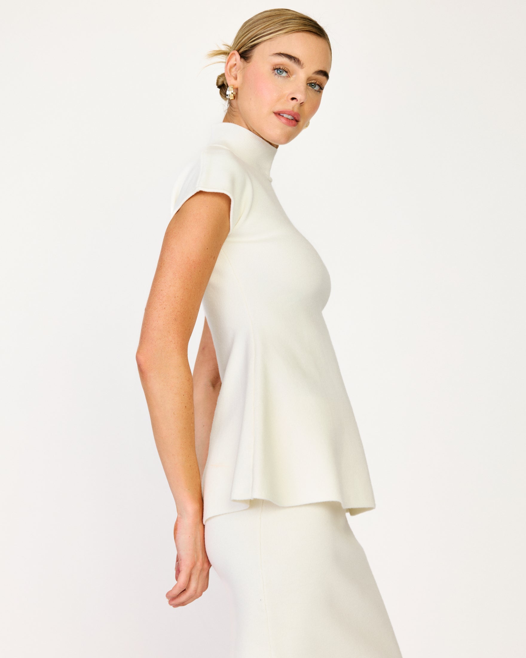 Druna knit peplum top – Line & Dot