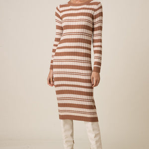 DUO STRIPED SWEATER DRESS