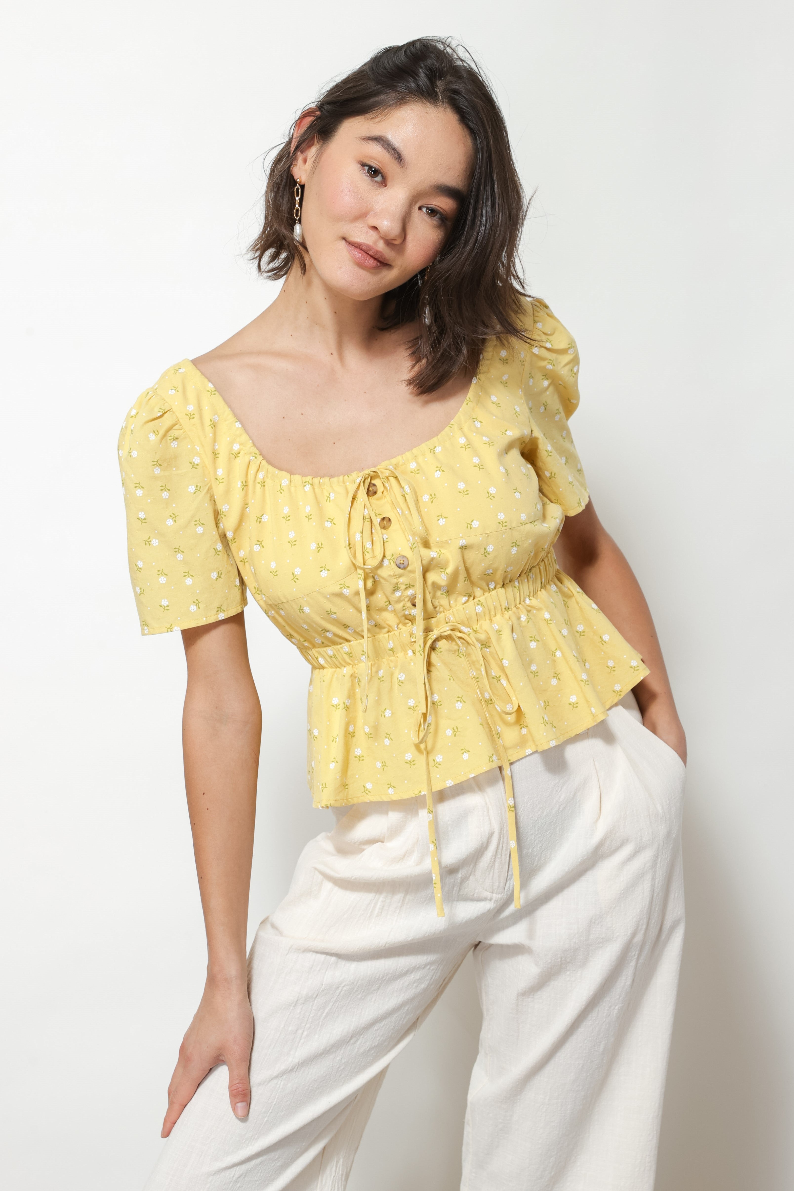 HAILEE FLORAL PRINT TOP – Line & Dot